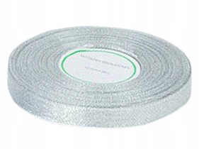 

Wstążka tasiemka Święta Brokatowa Srebrna 12mm 32m
