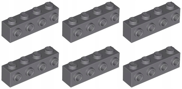 

Lego 30414 Klocek 1x4 szary ciemny (10g) 6 szt.