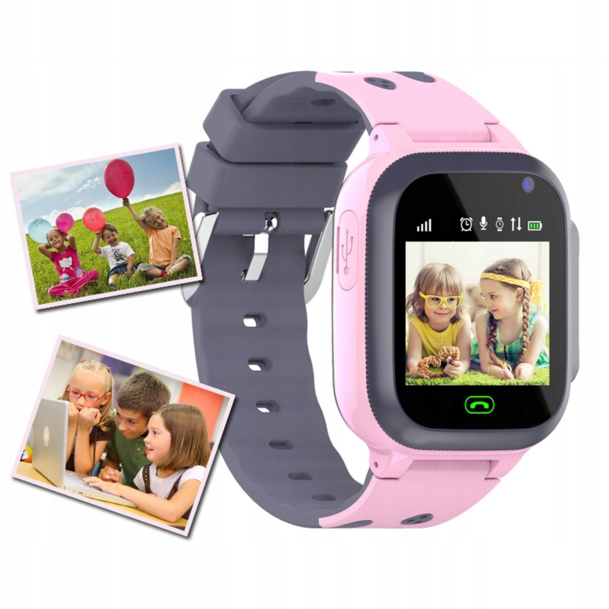 SMARTWATCH DLA DZIECI ZEGAREK SMARTBAND LOKALIZATOR GPS APARAT KARTA SIM Marka bez marki