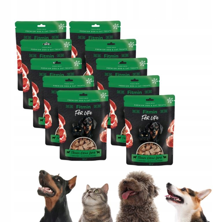 Fitmin For Life lyofilizovaná jehněčí pamlsek pes kočka 10x30g