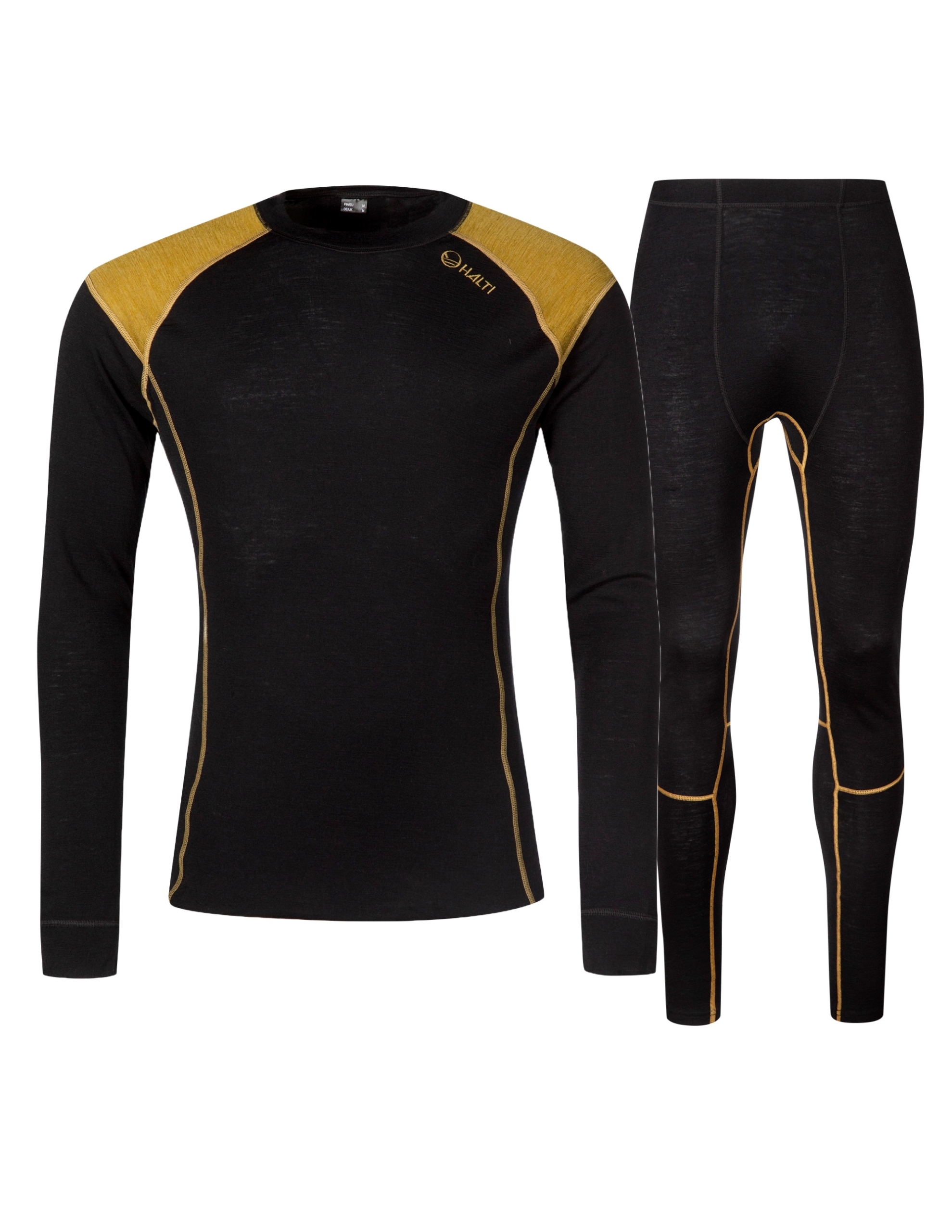 Termoaktivní komplet 100% merino Halti Hossa prodyšný teplý XXL Černý