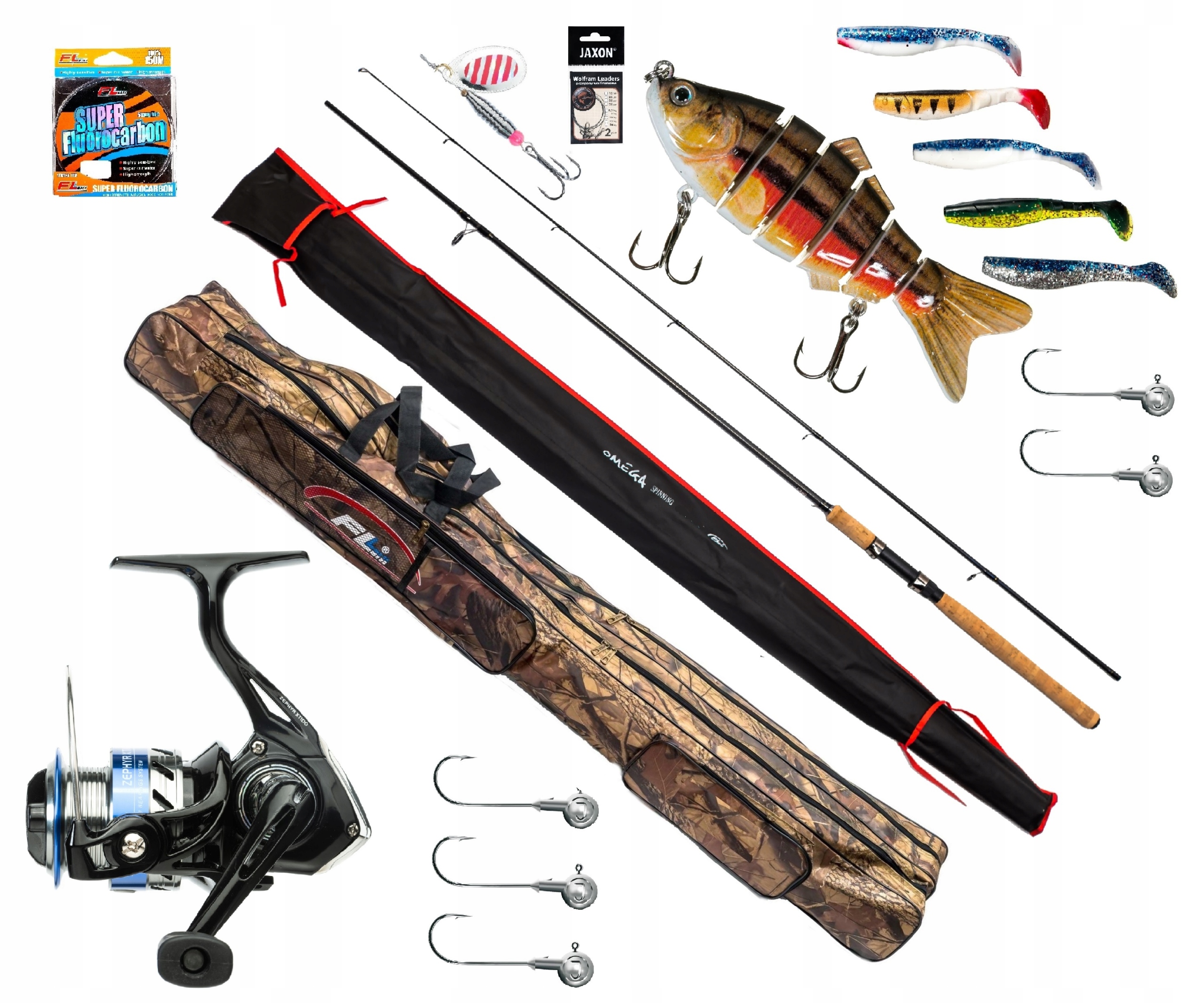 Zestaw Szczupakowy Wędka Kołowrotek Jaxon Torba