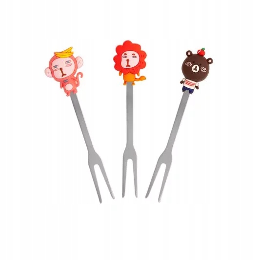 stalowe widelczyki ozdobne zwierzęta Dżungli