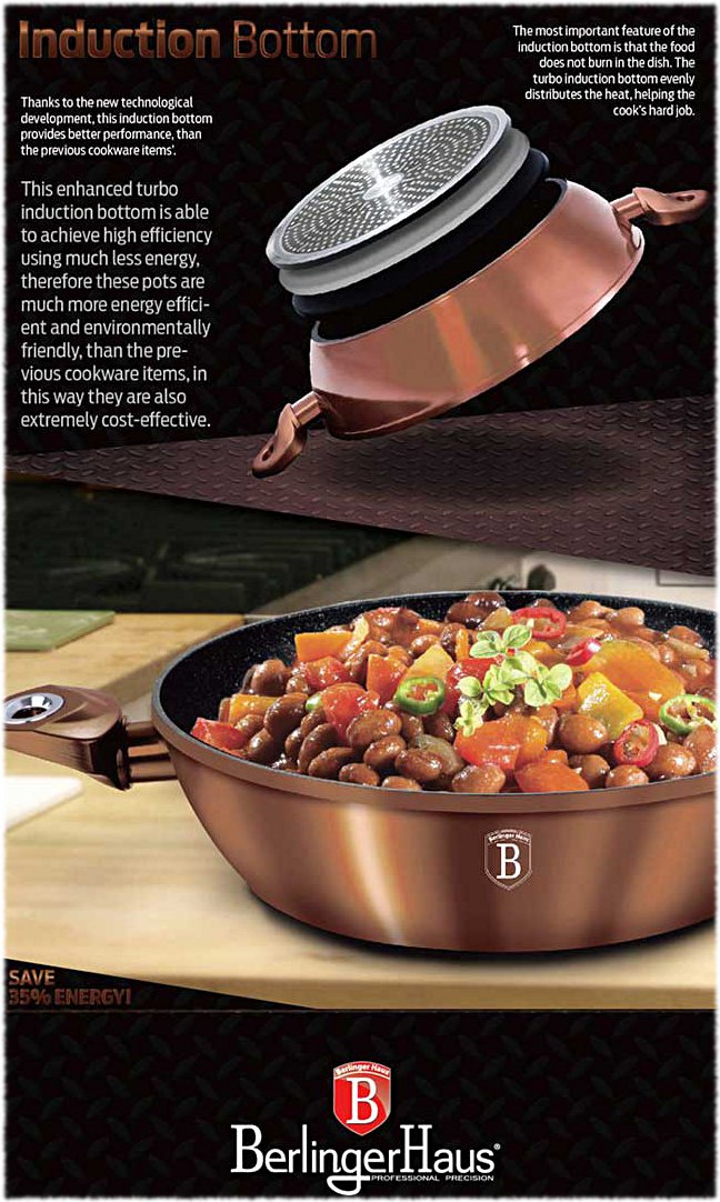 Zestaw garnków Berlinger Haus Metallic Line Rose Gold Edition 13 el. Marka Berlinger Haus