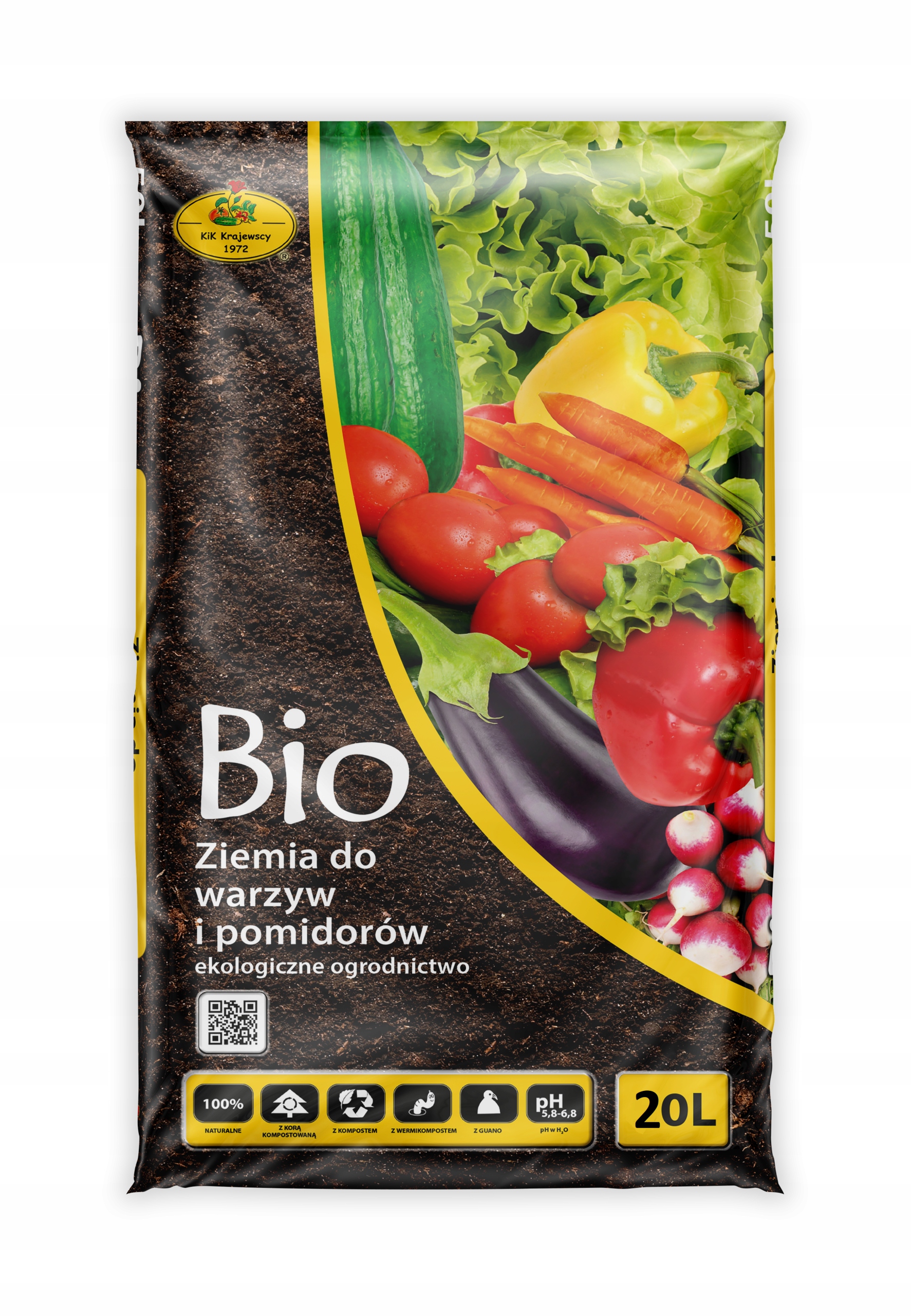 

Ziemia Bio do warzyw i pomidorów 20L Bez Chemii