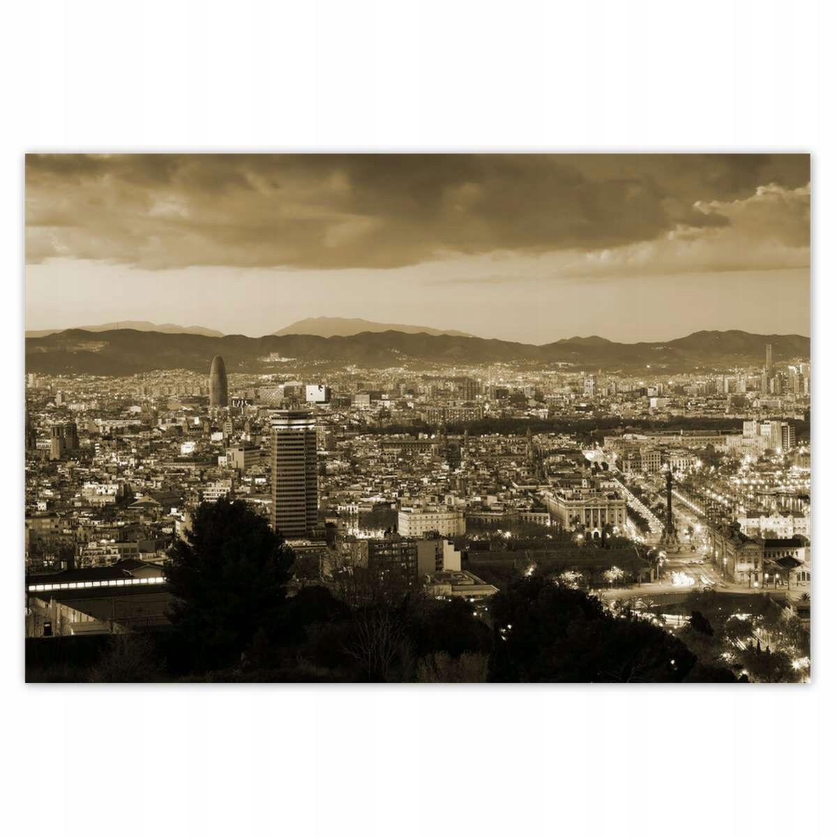 Plakáty 200x135 Noční záběr z Barcelony
