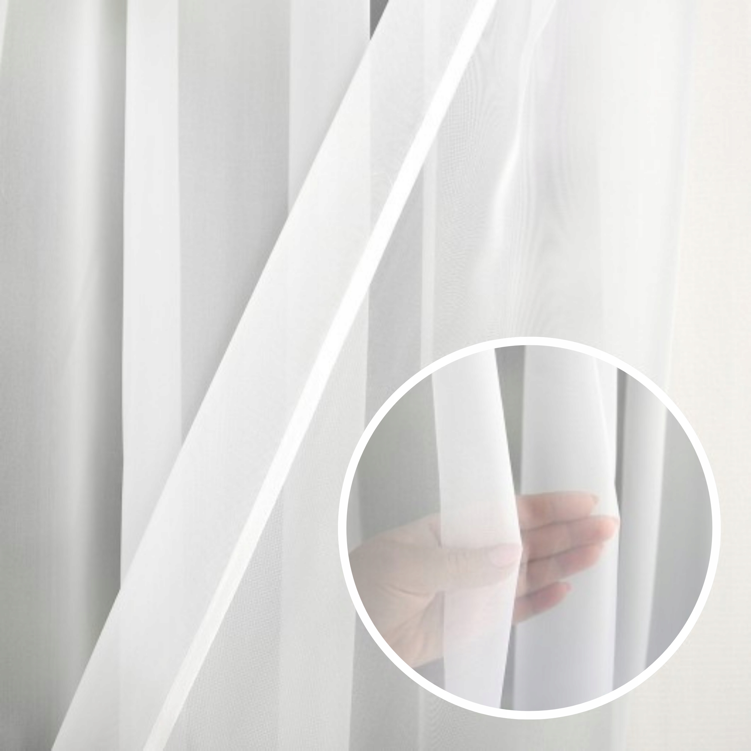 FIRANA GOTOWA 600x150 FIRANY FIRANKA BIAŁA KOKONY Materiał woal