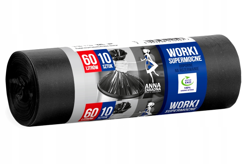 

Worki na śmieci odpady Supermocne 60L /10szt /27µm