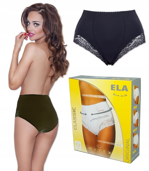 

Figi wyszczuplające czarne damskie Ela Mitex r 4XL