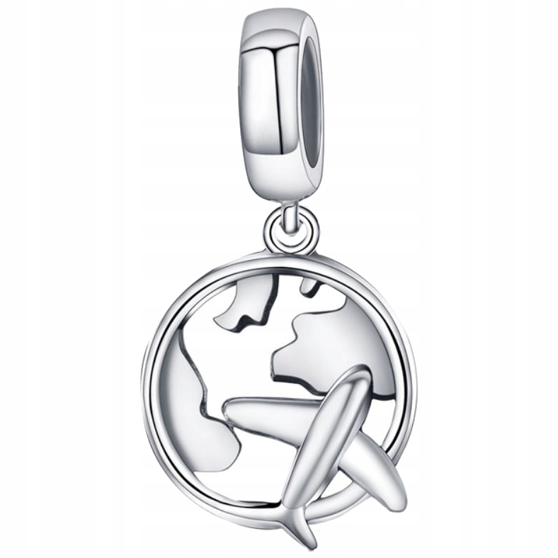 

Charms Koralik Bransoletki Samolot Świat srebro