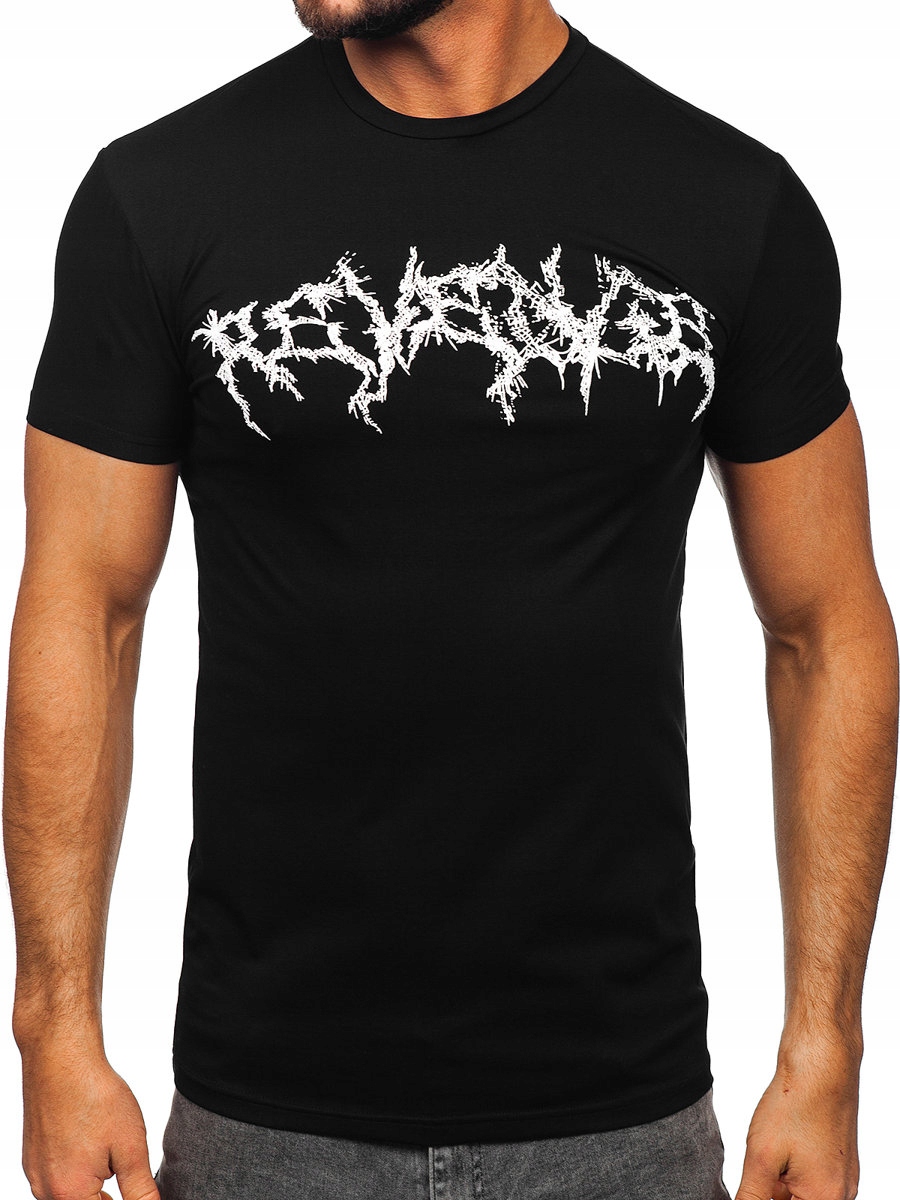 

T-shirt Koszulka Męska Czarna MT3027 Denley_l