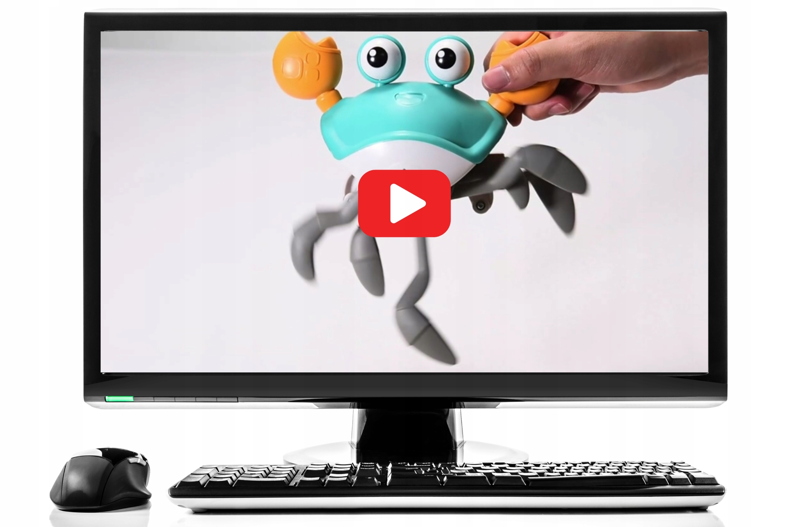 PEŁZAJĄCY UCIEKAJĄCY KRAB INTERAKTYWNY DŹWIĘK LED Głębokość produktu 10 cm