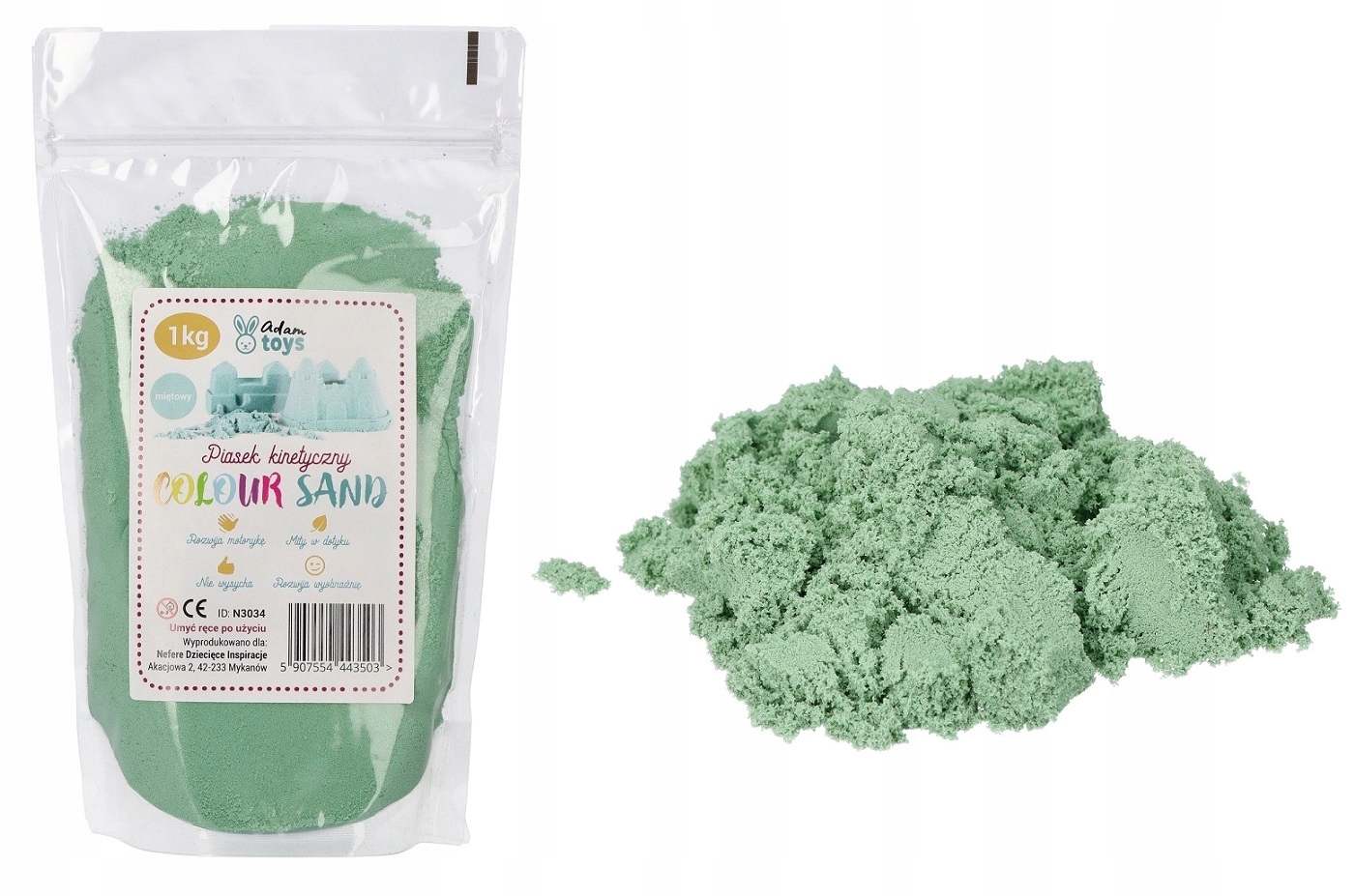 

Adamtoys Piasek Kinetyczny Piach Wieczne Mokry 1KG