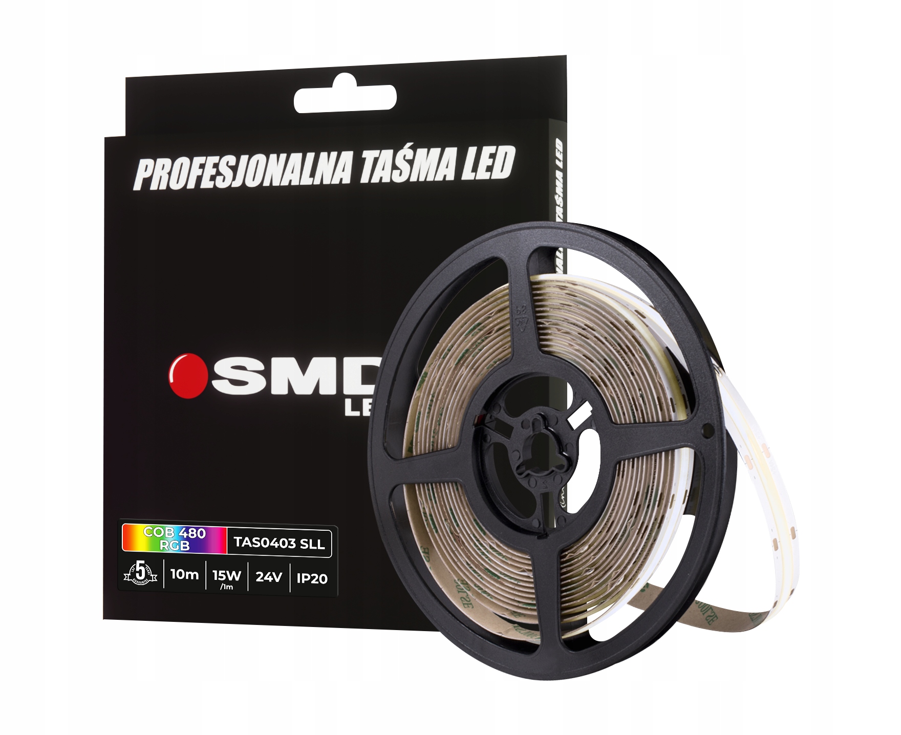 Cob pásik 480 Rgb 15W 24V IP20 Smd LEDline5Y 10m