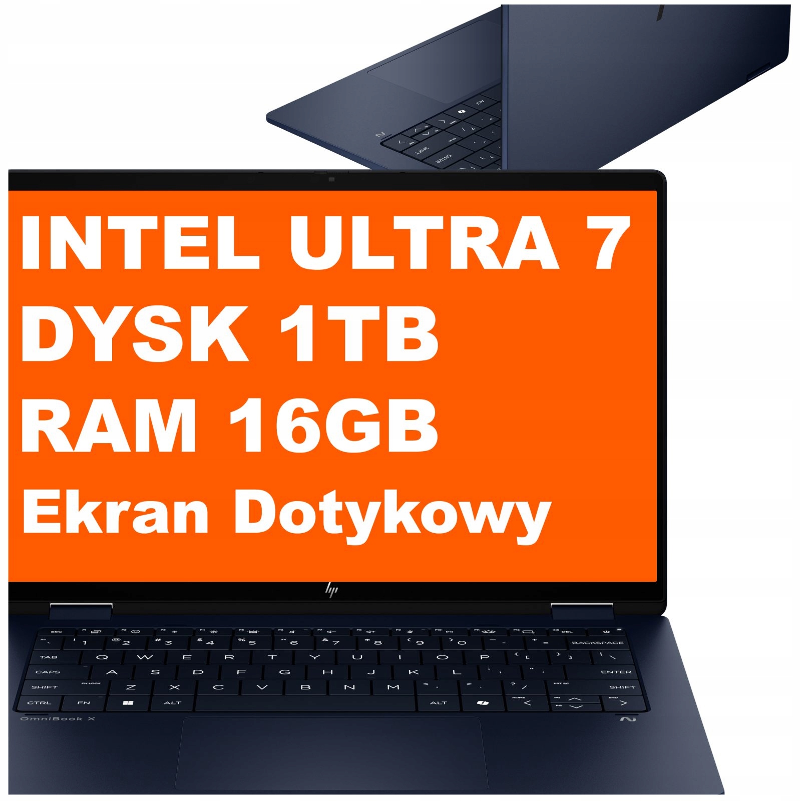 Laptop Hp OmniBook X 14-fm Ultra 7 16GB 1TB Intel Arc 3k Win 11 Niebieski