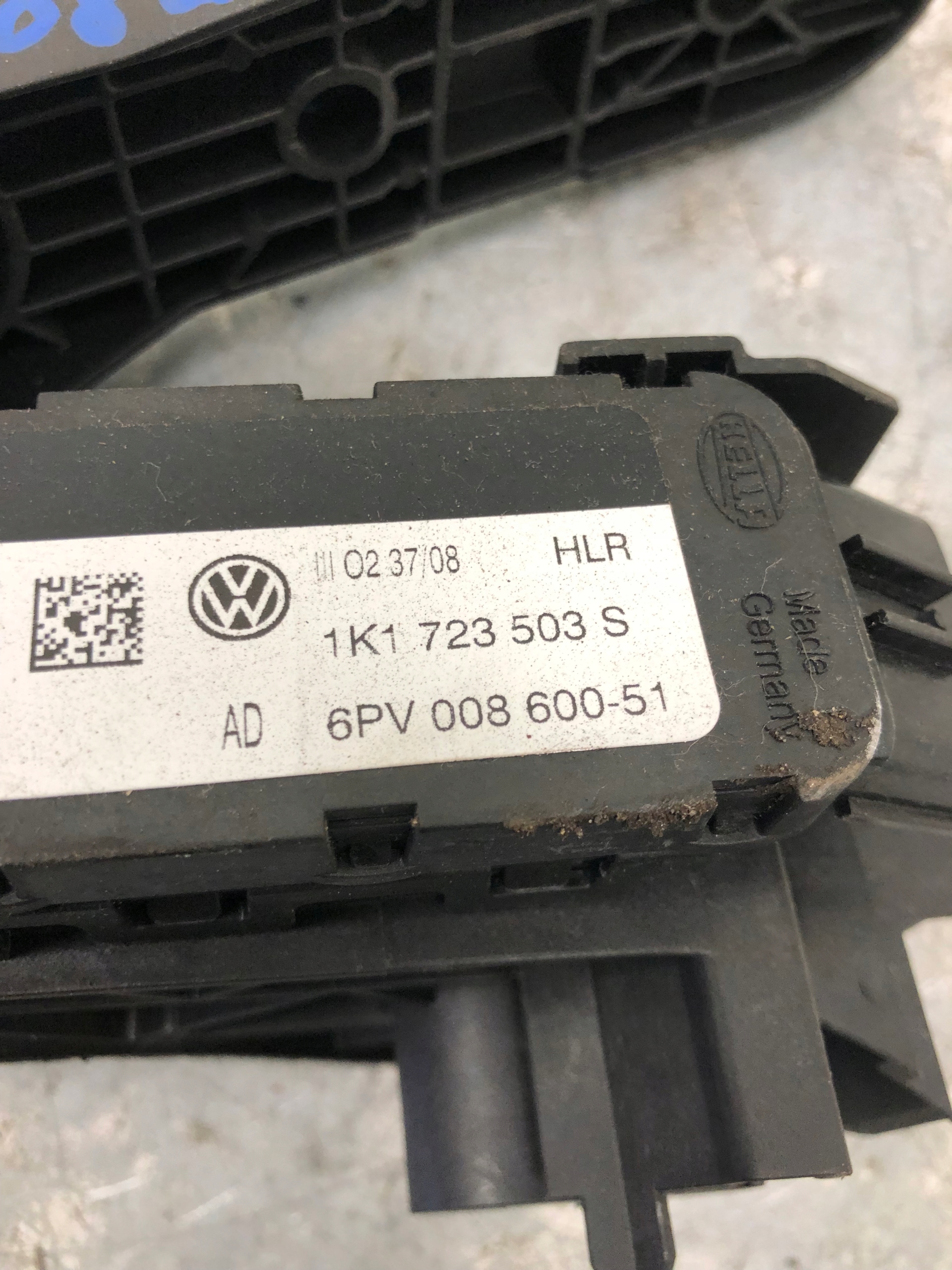 Gaspedal potentiometer VW GOLF VI 1K1723503S