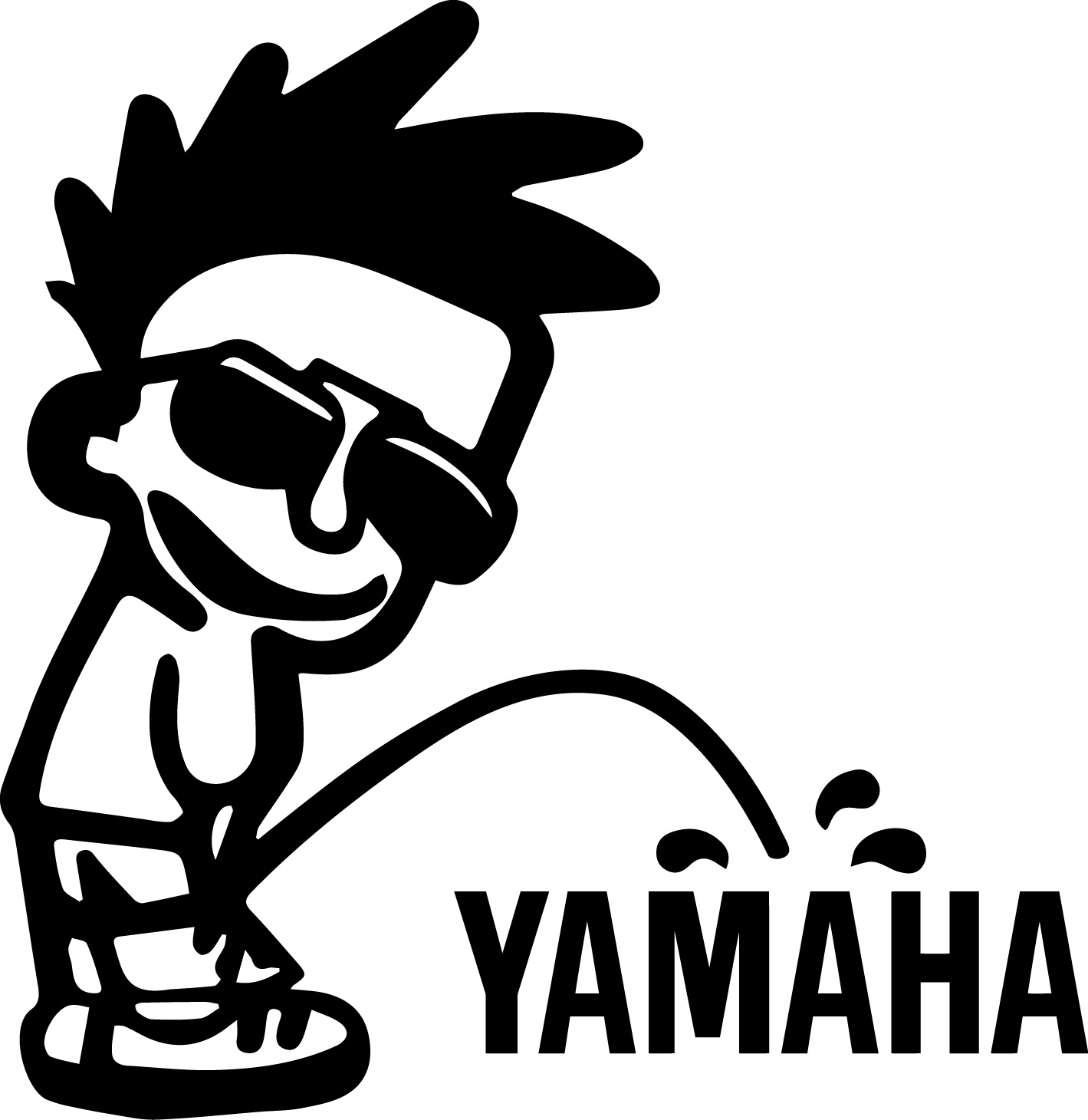 

Śmieszne naklejki na auto samochód Olać Yamaha