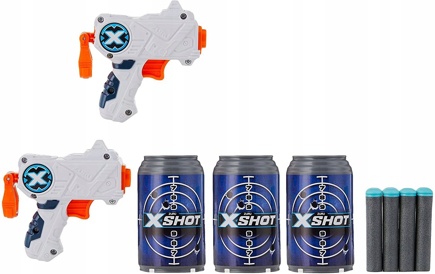 2x PISTOLET WYRZUTNIA ZURU X-SHOT STRZAŁKI PUSZKI Marka X-Shot