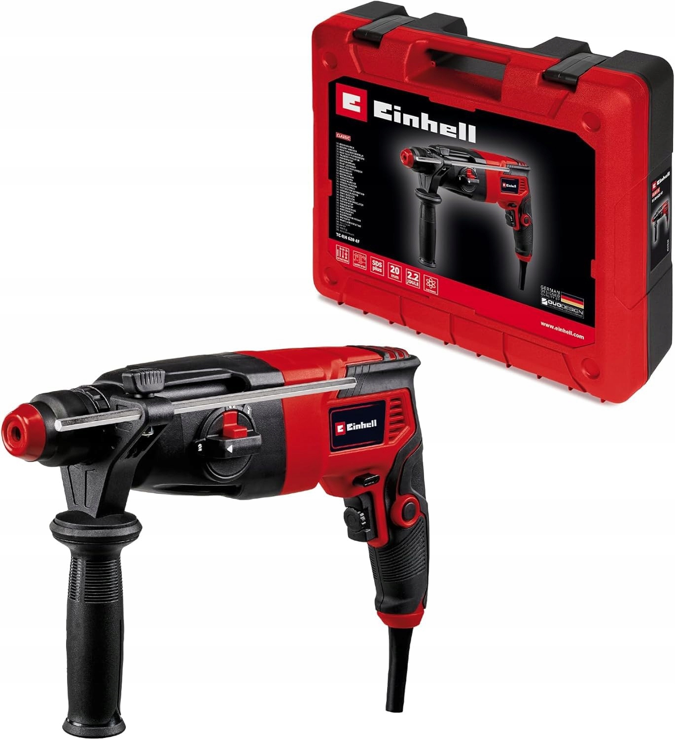 EINHELL Młotowiertarka TC-RH 620 4F 620W SDS-Plus Walizka Transportowa