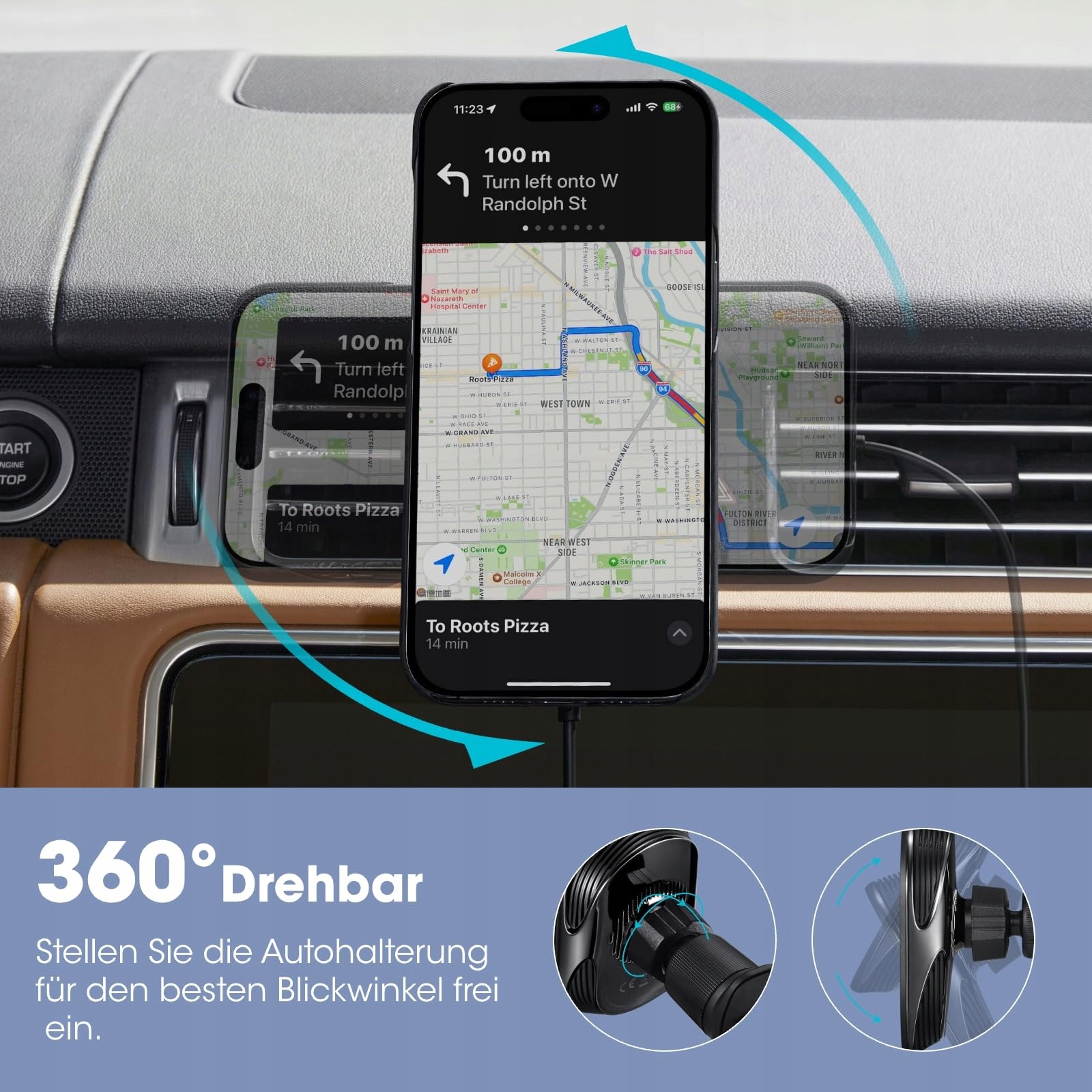 PITAKA Uchwyt Samochodowy Qi2 Magsafe Ładowarka 15W iPhone Galaxy — miniatura 8