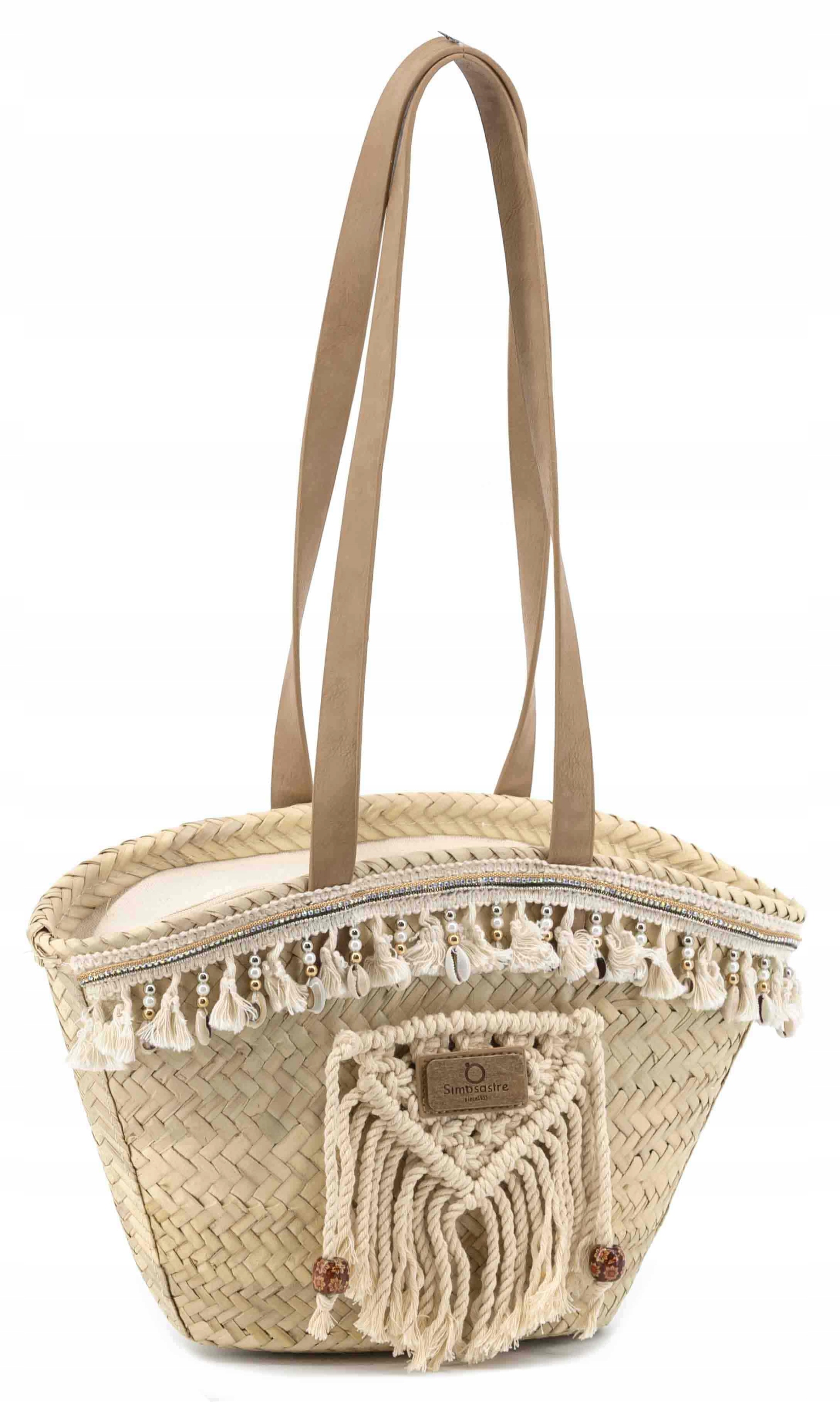 Kosz torebka pojemna na plażę, ozdobna Simó Sastre