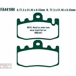 KLOCKI HAMULCOWE MOTO BMW K1200 GT (K44) (06-08) EBCFA441HH