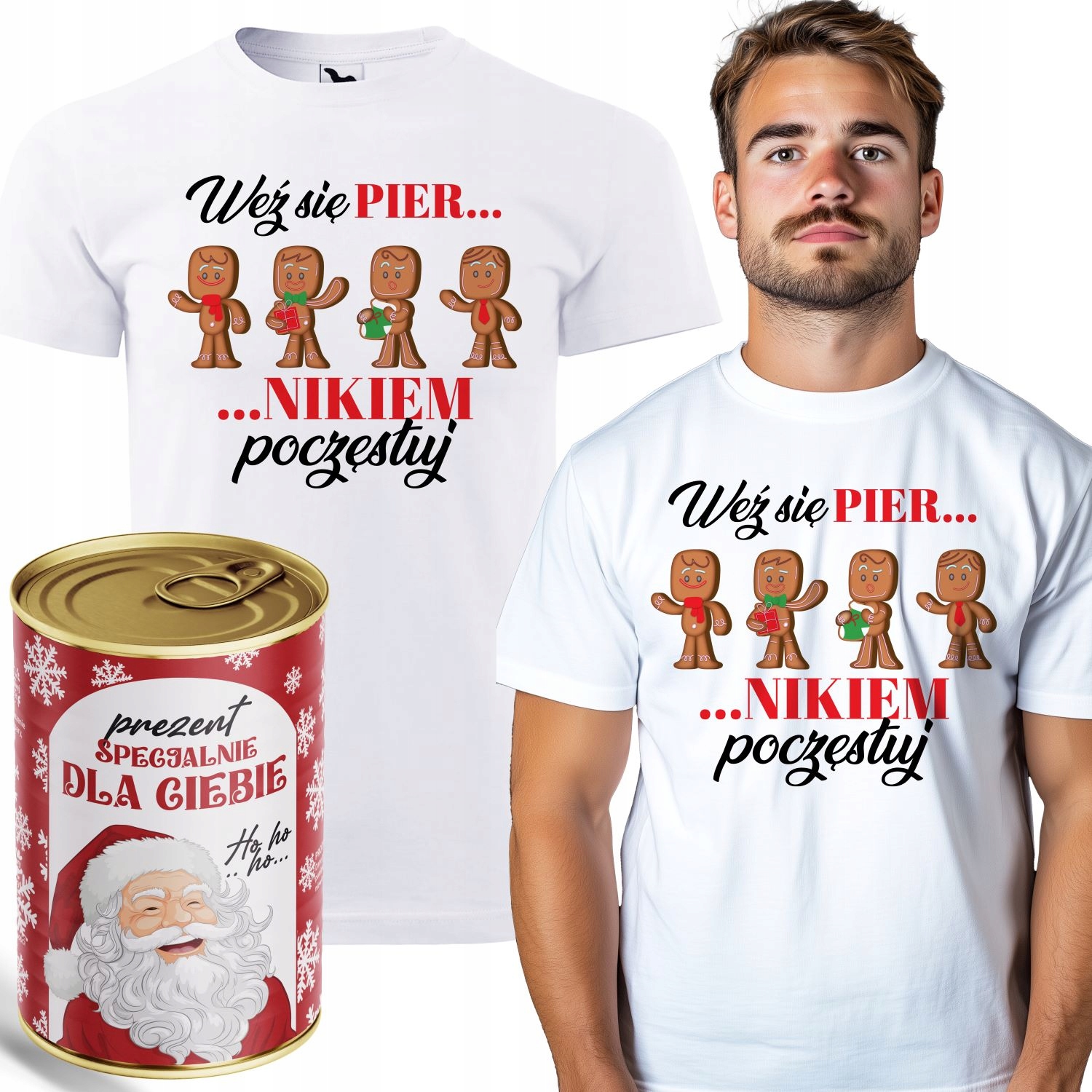 Tričko Pánské Vánoční Dárek Mikuláš Vánoce XL Balení Plechovka
