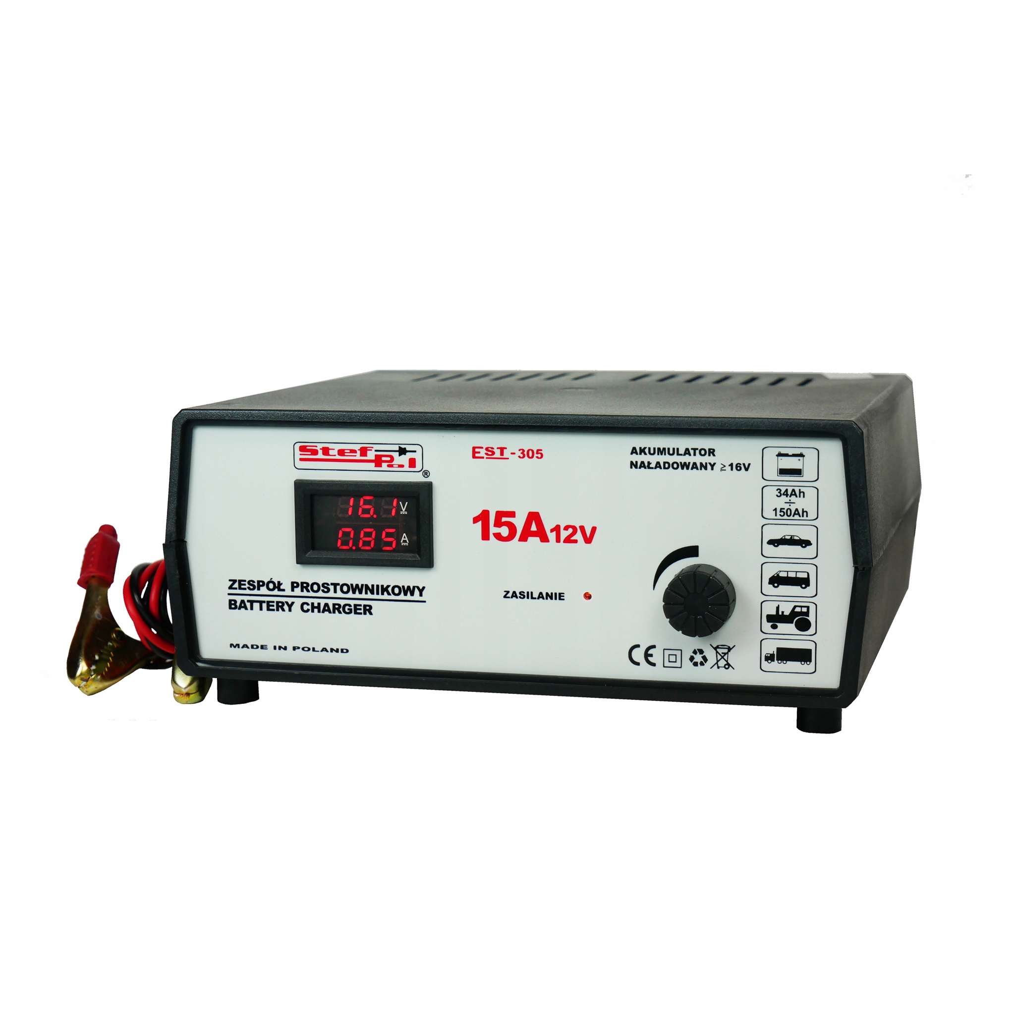 

Prostownik EST-305 12V 15A