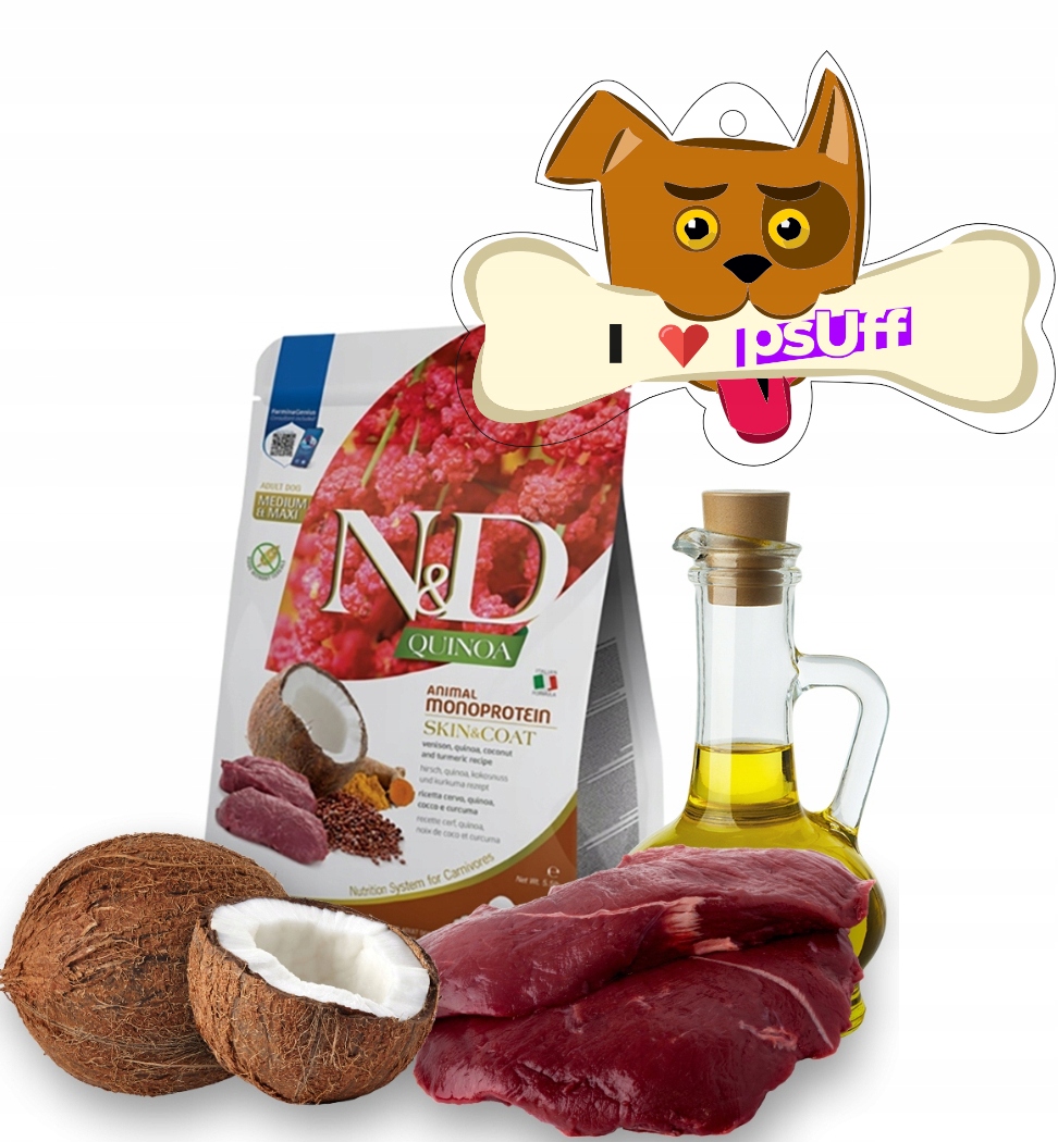 Nd Quinoa Skin Coat Venison 7kg Medium Maxi Adult Zawieszka