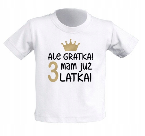 

Koszulka biała Ale Gratka Mam już 3 Latka 2 lata