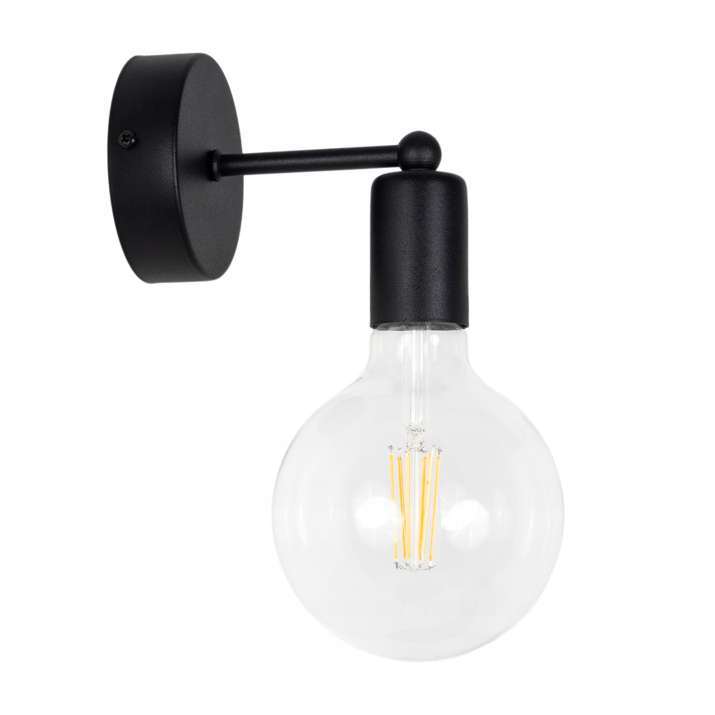 

Lampa ścienna kinkiet nowoczesny czarny loft E27