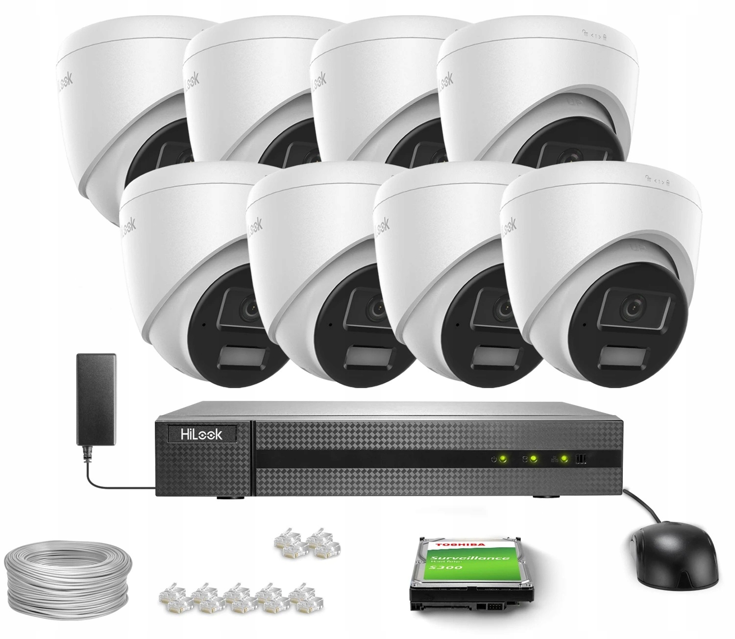 Sada na monitorovanie domu firma 8x IPCAM-T6-30DL/A 6MPx Ir 30 m mikrofón