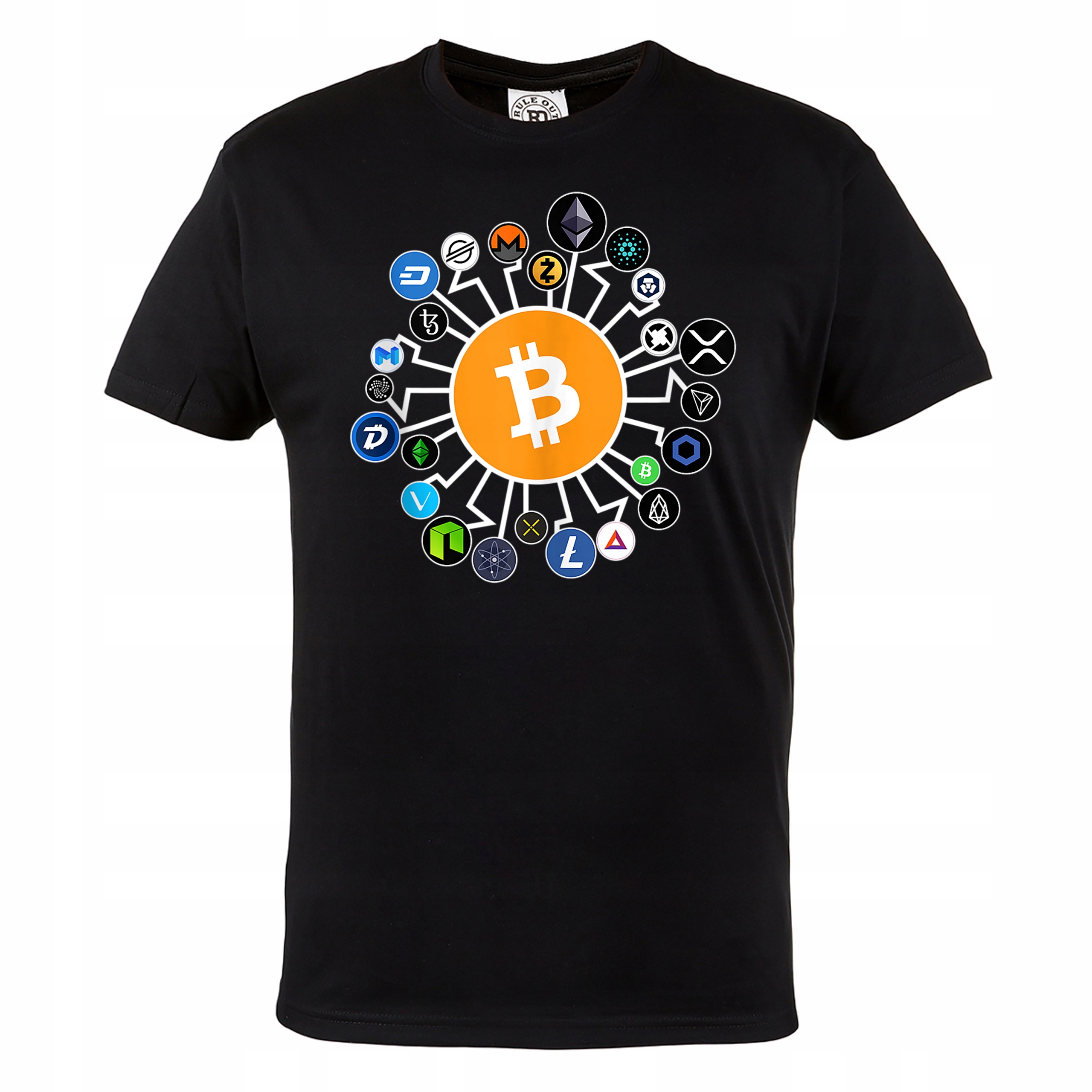 

Męska Koszulka Z Nadrukiem Bitcoin Kryptowaluty