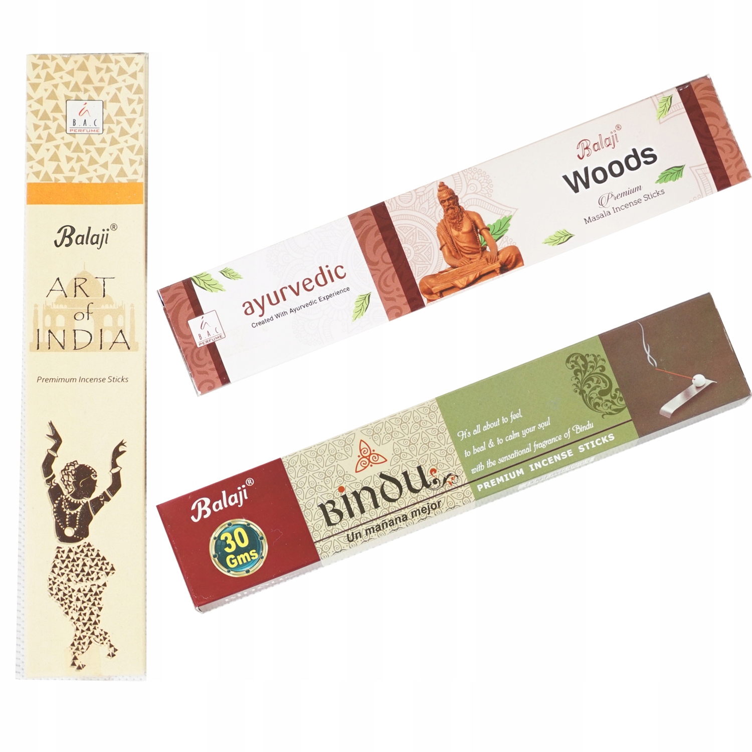 

Indyjskie kadzidła kadzidełka Balaji Zestaw MIX