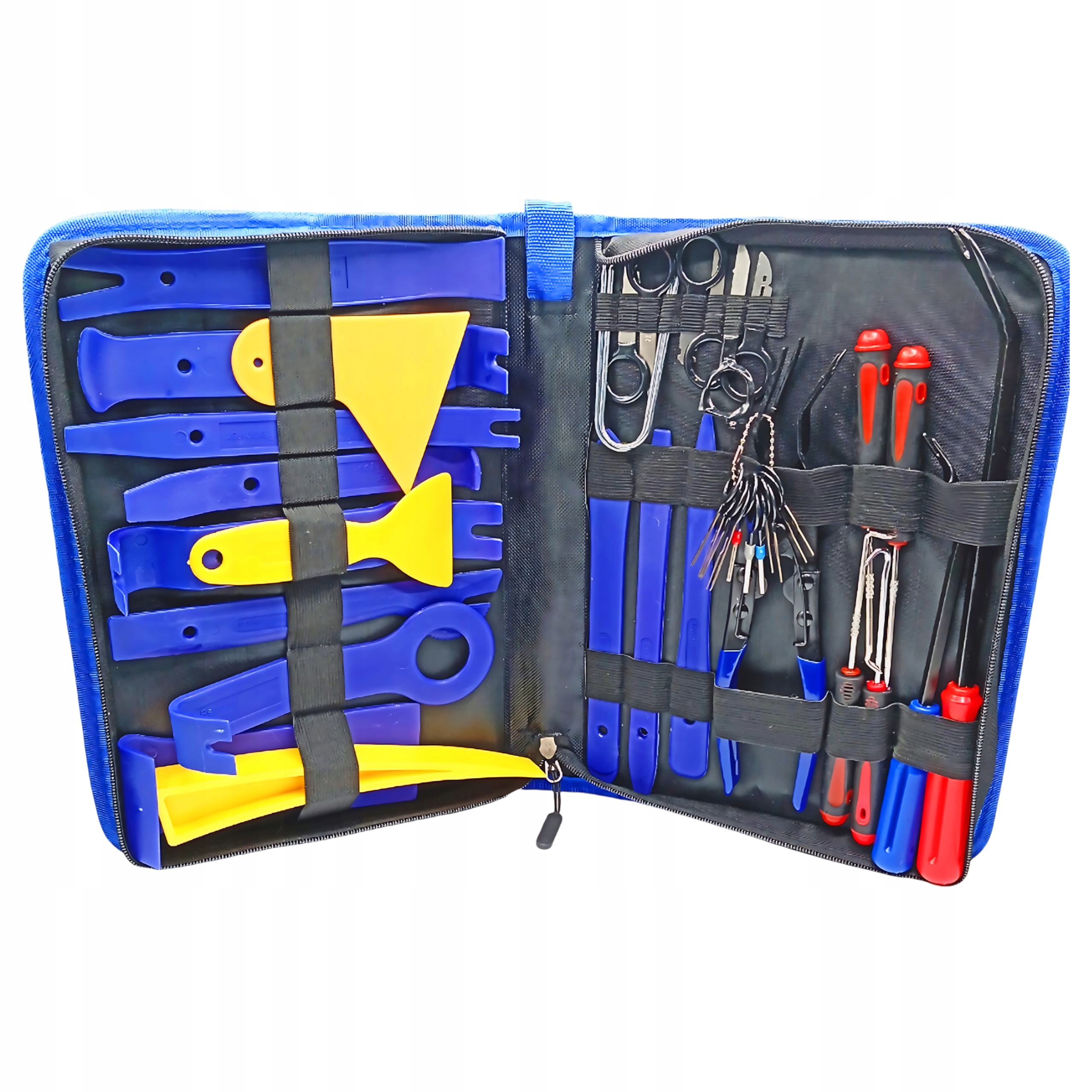 Sada na demontáž čalounění auta Stahováky klíčů a lžíce v penálu pouzdro