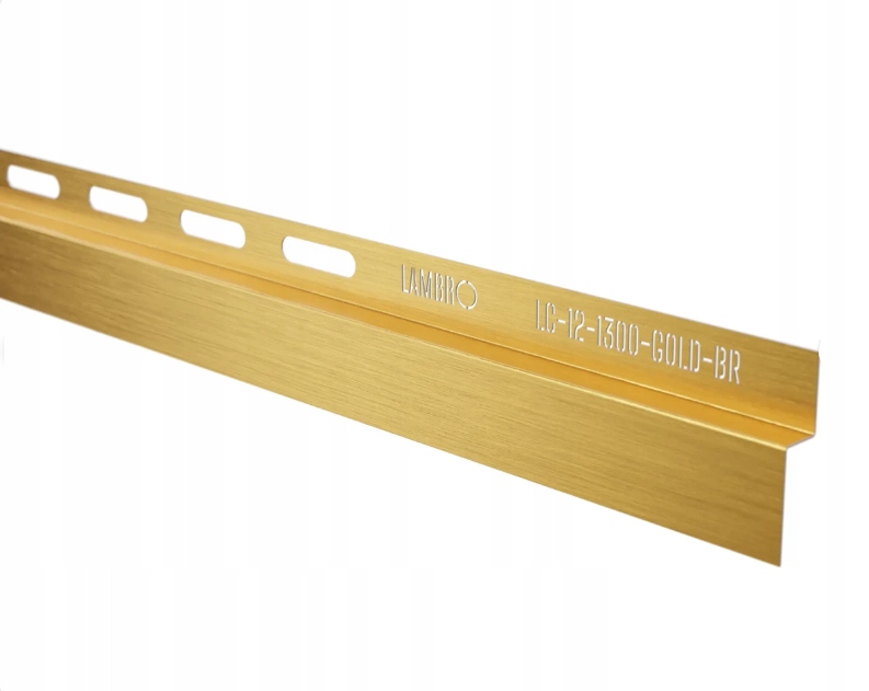 Čelová Dekorativní Lišta Na Sprchovou Vaničku Zlatá Matná Kartáčovaná 130 cm