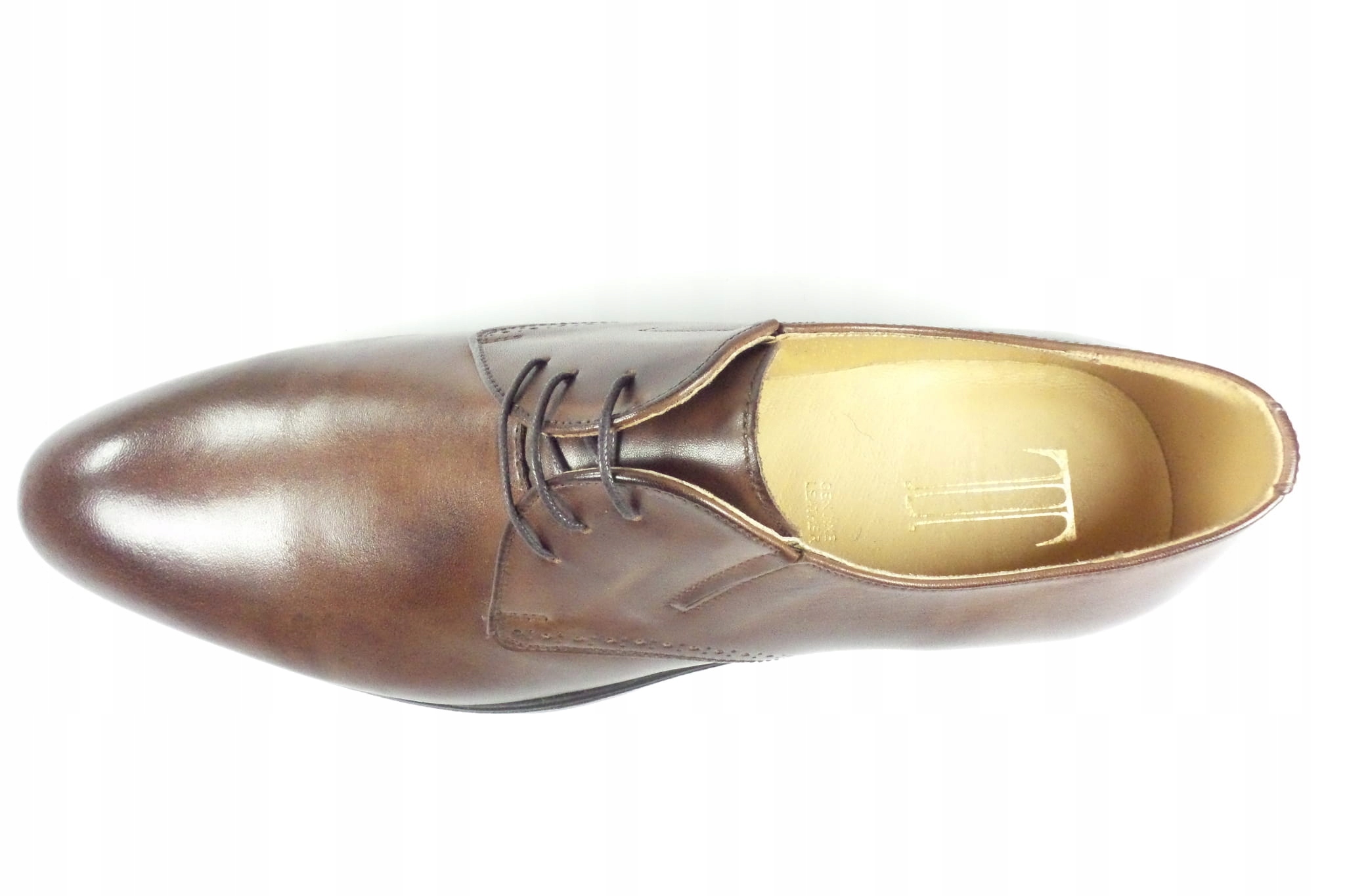 PÓŁBUTY PANTOFLE TRIO 3611 BRĄZ R41 Materiał zewnętrzny skóra naturalna