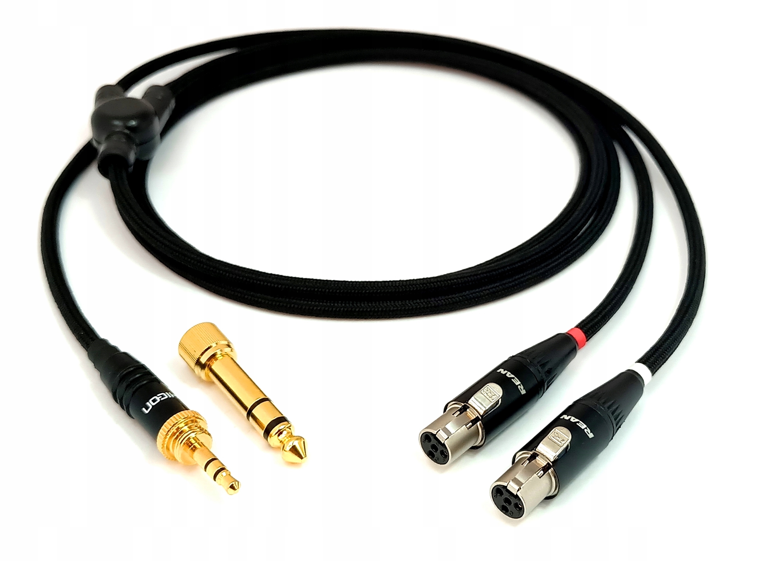 Kábel pre slúchadlá Audeze LCD ručne vyrobený, 3,5-6,3 mm, opletenie 1,5 m