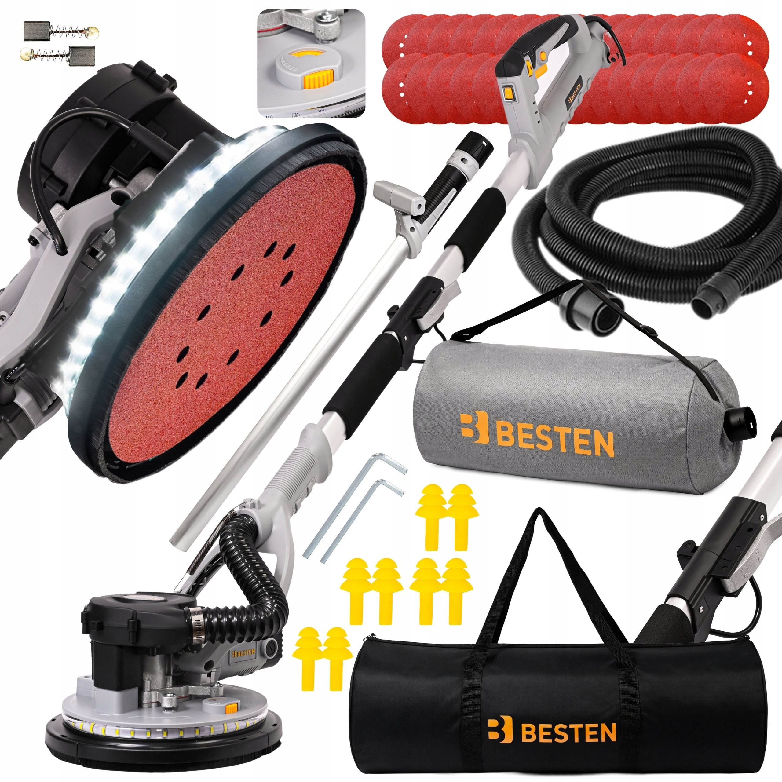 Szlifierka Do Gipsu Żyrafa Tynku Gładzi Ścian Tynków 220Cm Led 30x Papier