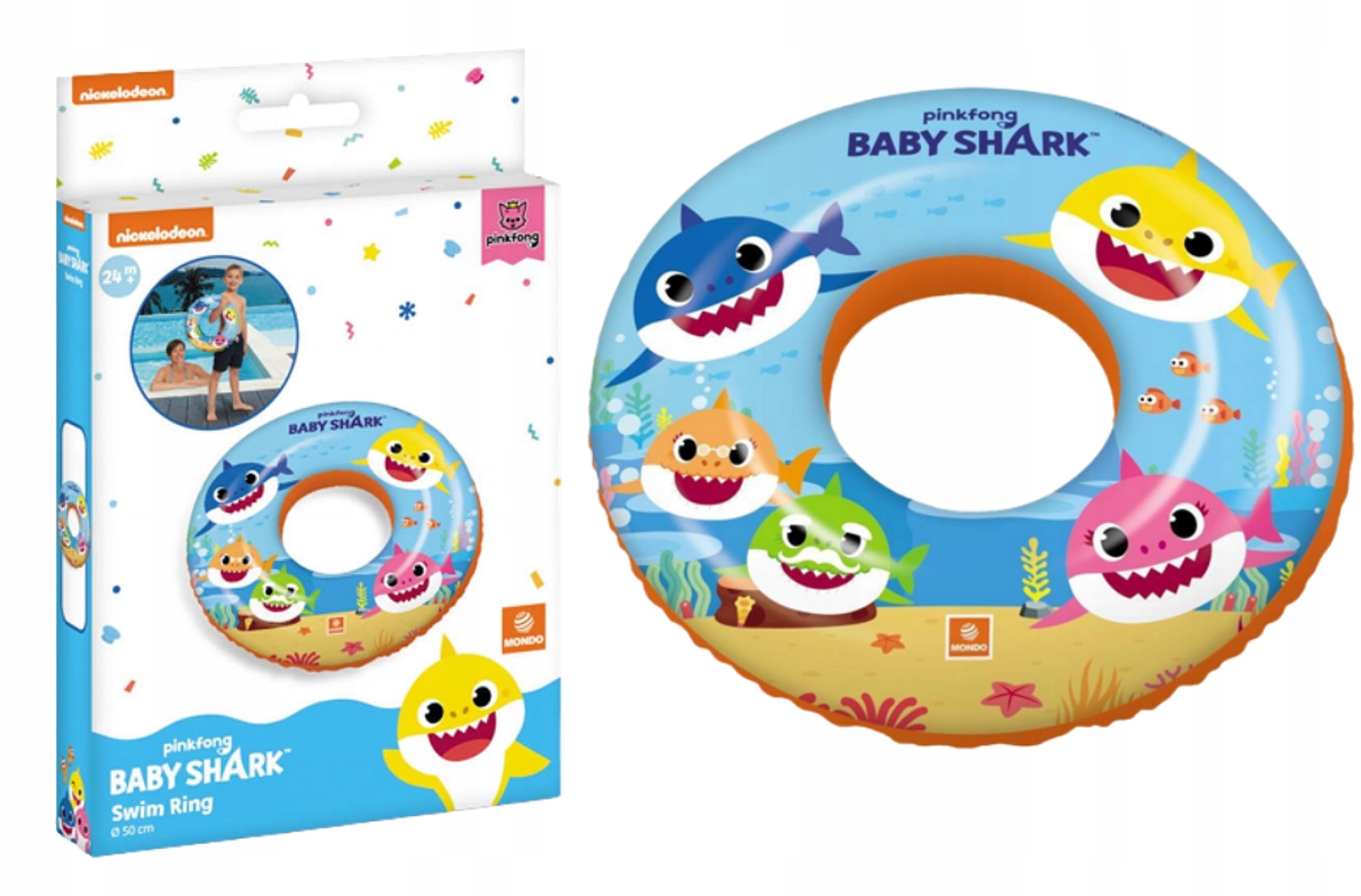 

Koło Do Nauki Pływania Baby Shark 50 cm Mondo