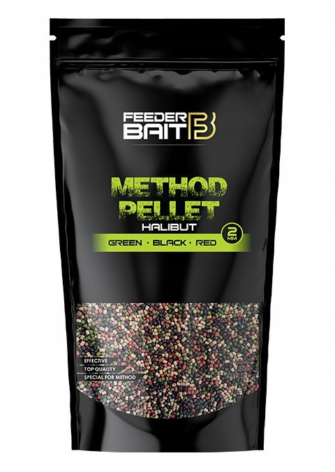 Micro Pellet 2mm Halibut Green black red Feeder Bait