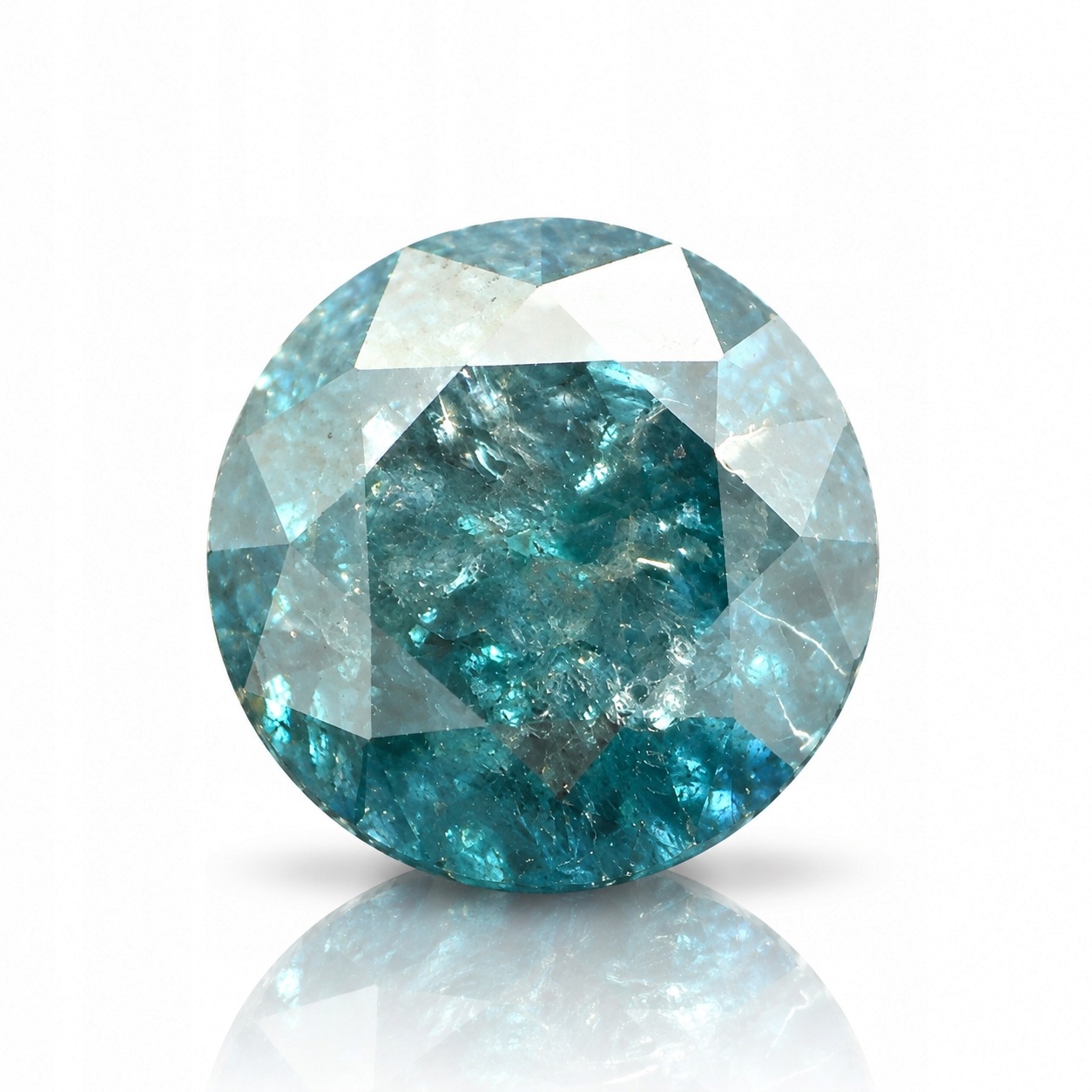 Přírodní diamant 0.32 ct Modrý Briliant I3 certifikát Wbd