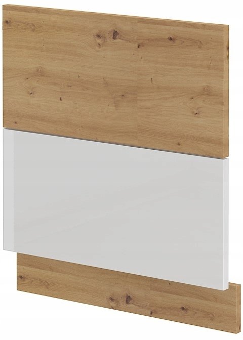 Přední strana do myčky nádobí 60 570x596. Bílý lesk Dub Artisan.