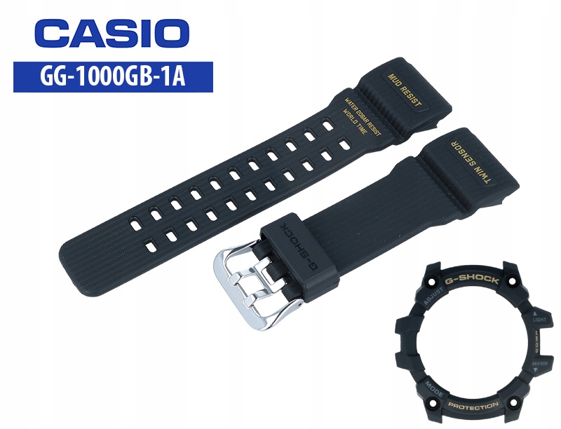 Komplet Pásek Casio GG-1000GB-1A černý G-shock Originál A Bezel
