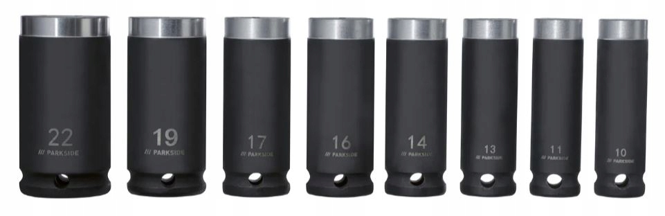 Nasadki udarowe długie 3/8" 10-22mm 1kpl -8 elementów Parkside