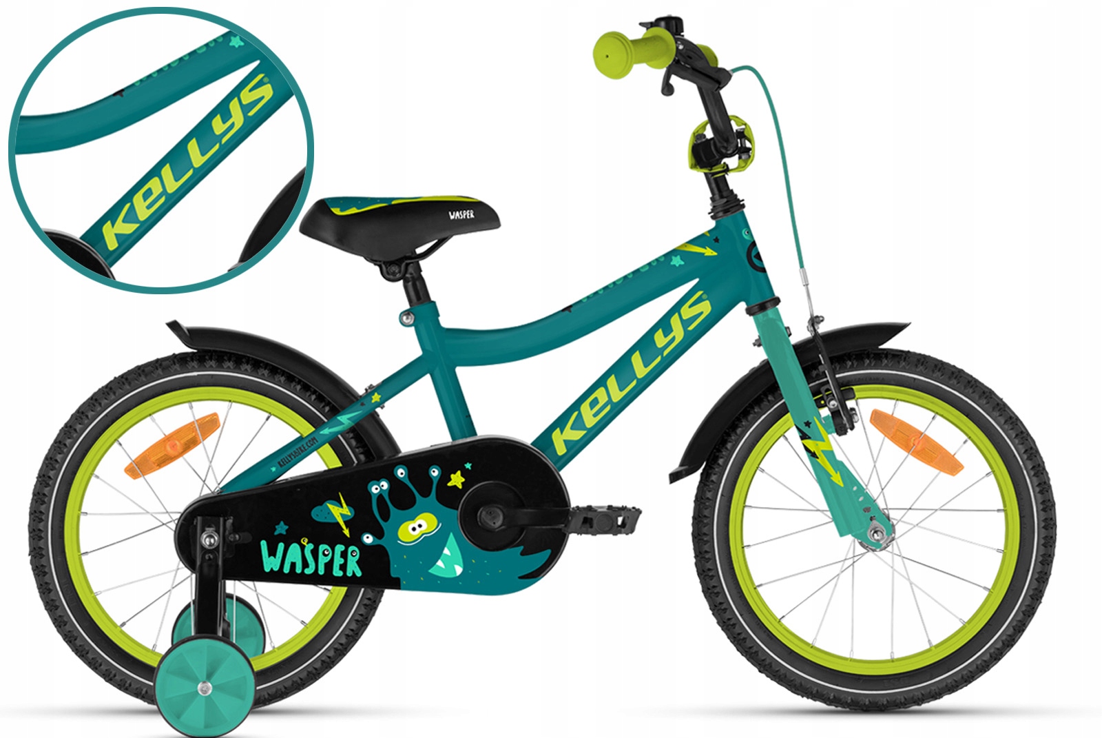 Rower dziecięcy 16" Kellys Wasper morski R24
