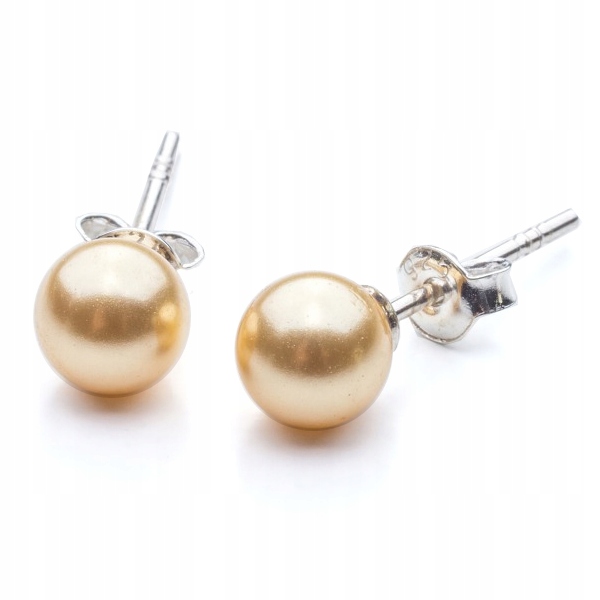 

Kolczyki srebrne z elementów Swarovski Perły 6mm
