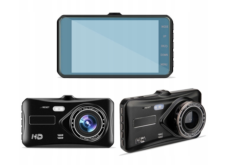 WIDEOREJESTRATOR JAZDY DOTYKOWY PRZÓD TYŁ Menu PL Przekątna ekranu 4