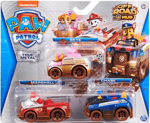 

Psi Patrol Autka Metalowe Chase Marshall Skye