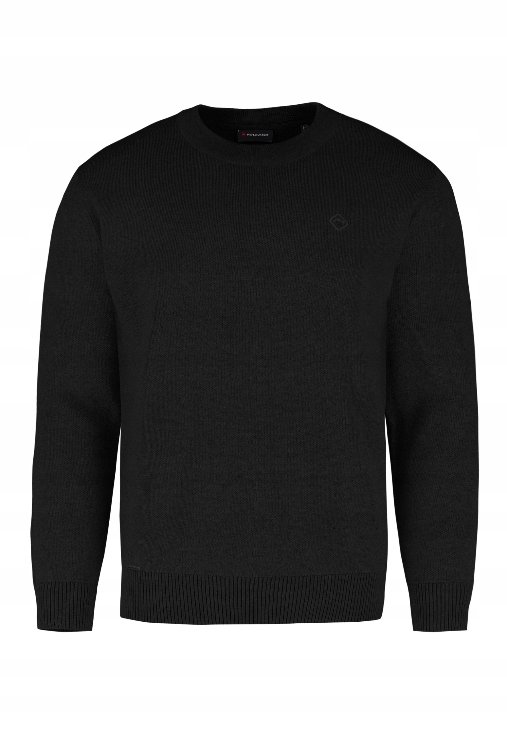 Pánský Klasický Bavlněný Svetr Černý Volcano S-todd XXL